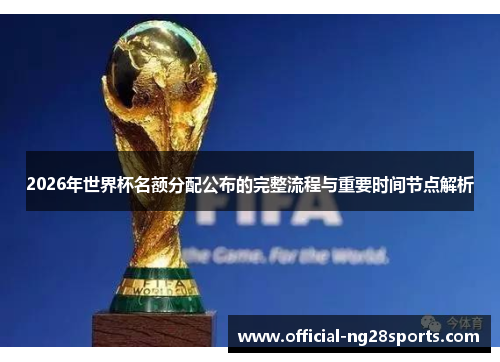 2026年世界杯名额分配公布的完整流程与重要时间节点解析