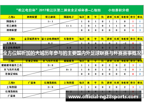 全方位解析加的夫城历年参与的主要国内外足球联赛与杯赛赛事概况