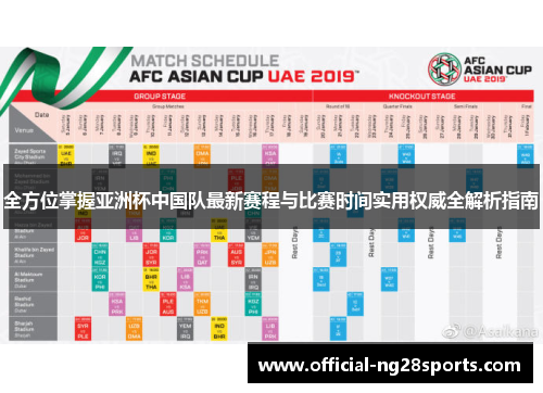 全方位掌握亚洲杯中国队最新赛程与比赛时间实用权威全解析指南