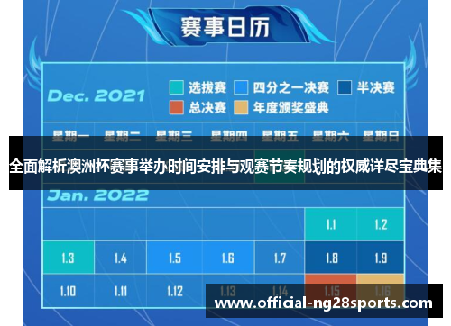 全面解析澳洲杯赛事举办时间安排与观赛节奏规划的权威详尽宝典集 全面解析澳洲杯赛事举办时间安排与观赛节奏规划的权威详尽宝典集
