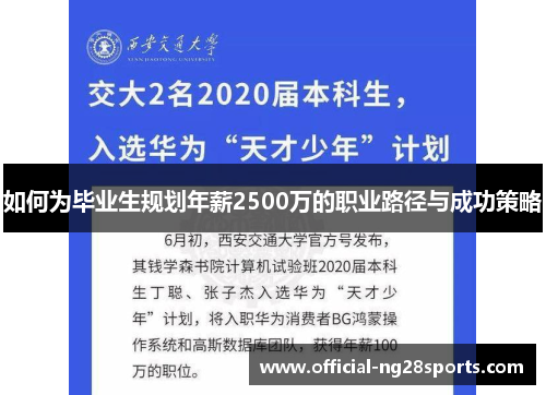 如何为毕业生规划年薪2500万的职业路径与成功策略