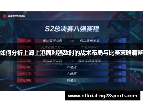 如何分析上海上港面对强敌时的战术布局与比赛策略调整